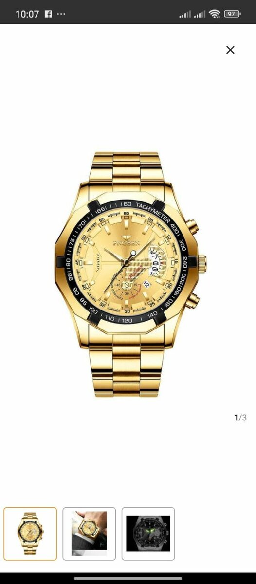 Montre homme élégante en or