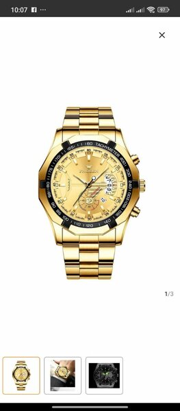 Montre homme élégante en or