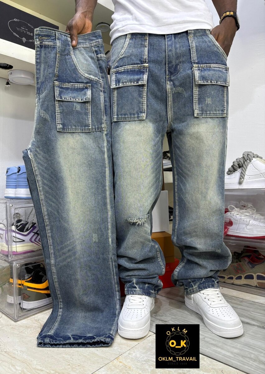Jeans cargo style tendance