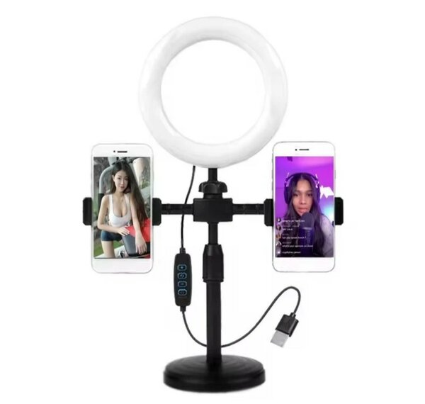 Lampe Anneau LED avec Support Double