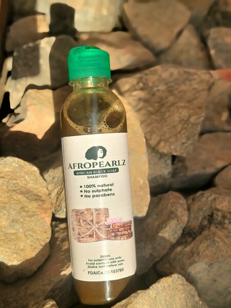 Afropearlz Black soap Shampoo