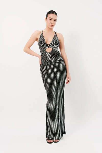 Black sparkly dinner dress