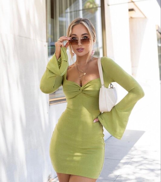 Robe élégante verte