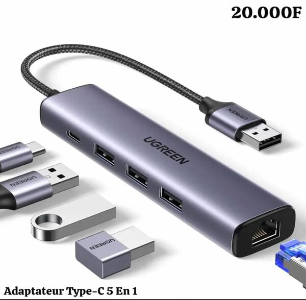 Adaptateur USB-C 5 en 1 UGREEN