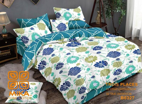 Parure de Lit Florale en Coton