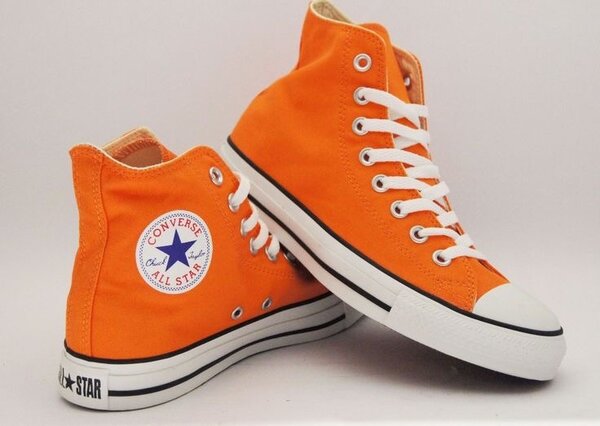 Baskets montantes orange style