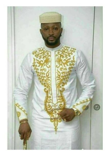 Ensemble tunique homme doré