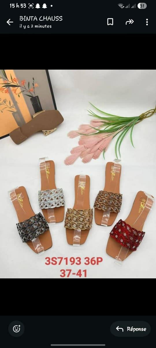 Sandales Femme Strass Chic