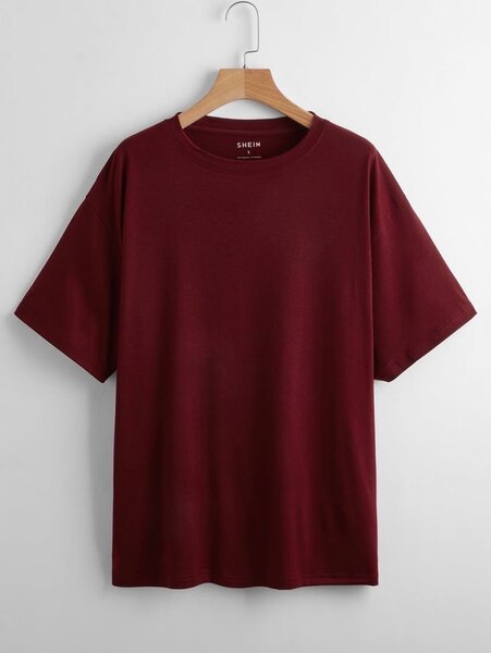 Quality cotton T-shirt wine colour