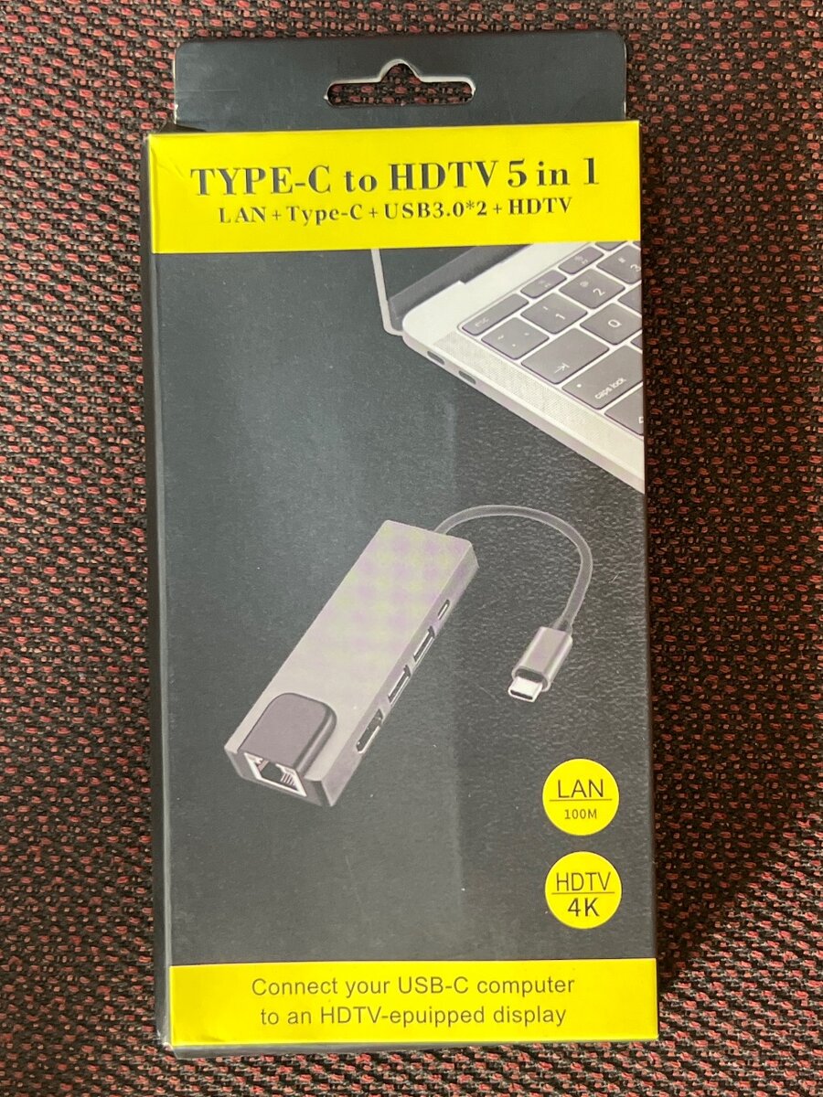 Adaptateur 5-1 usb-c USB HDTV  Type C