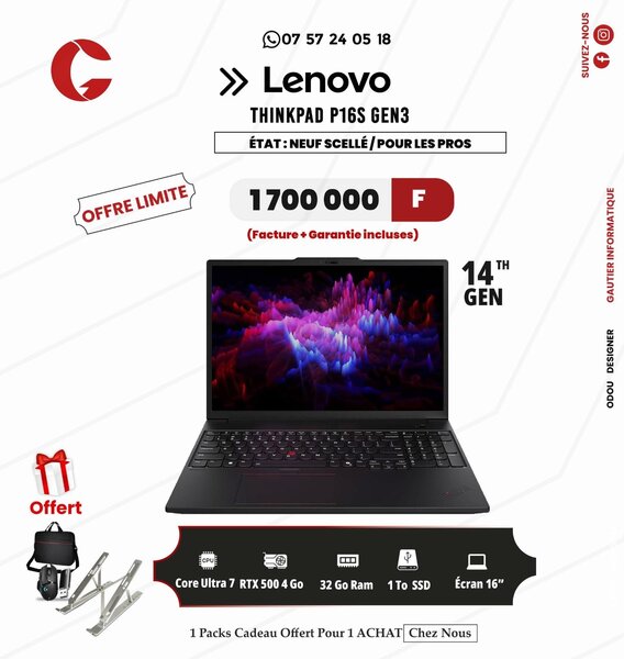 Lenovo THINKPAD P16S GEN3 ÉT
