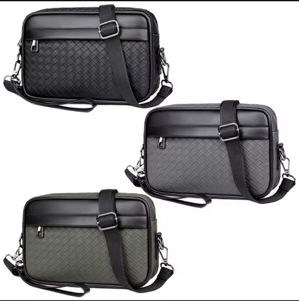 Sac bandoulière tissé homme