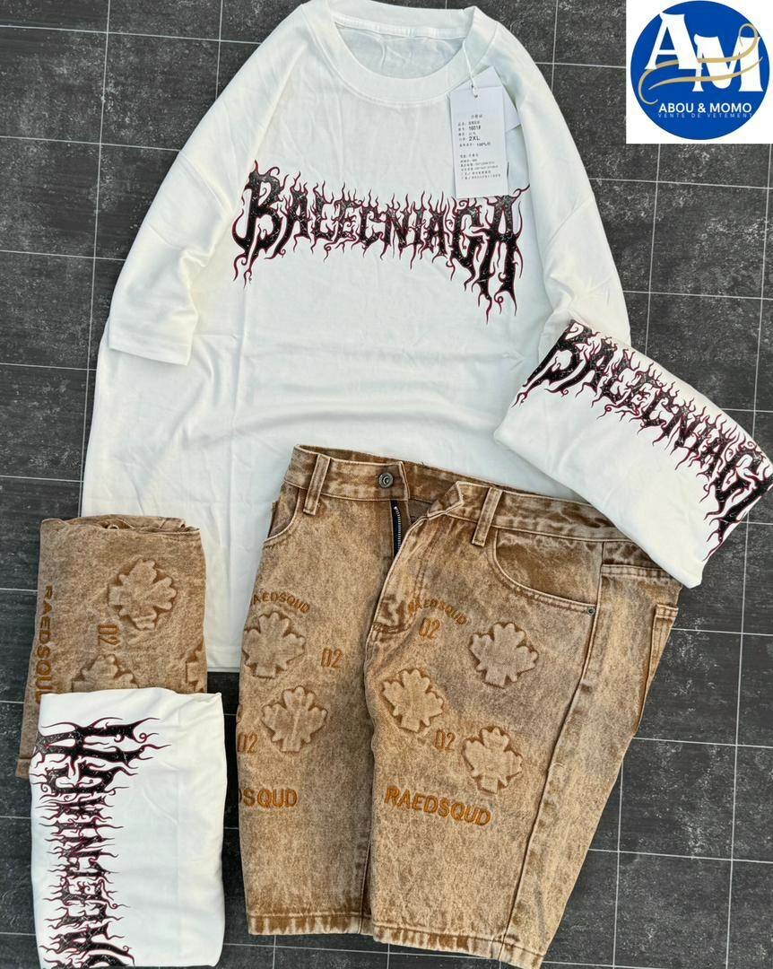 Ensemble t-shirt et short imprimé