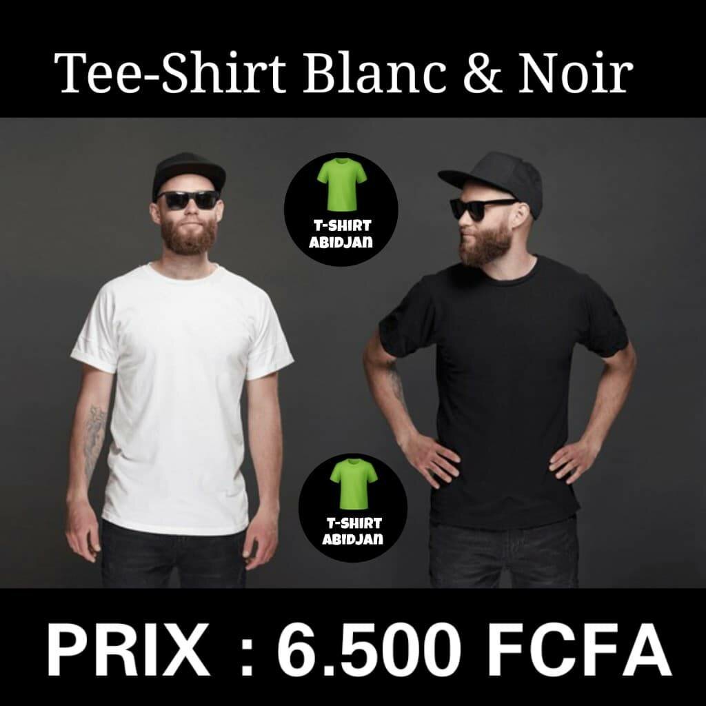 Tee-shirts disponibles Noir et blanc