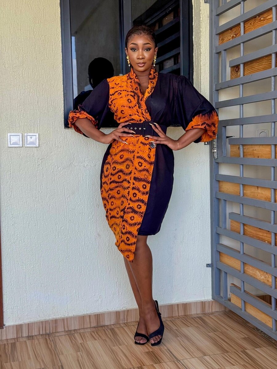 Robe élégante en wax femme