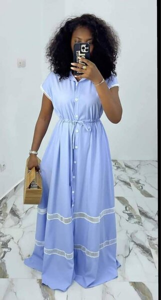 Robe longue élégante en coton