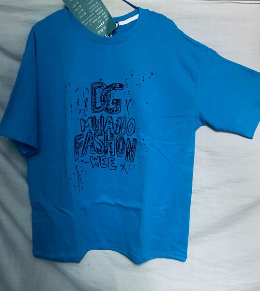 T-shirt bleu imprimé mode