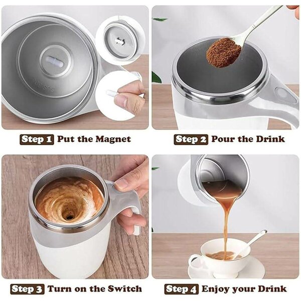 Tasse auto-mélangeante aimantée
