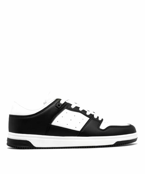 Baskets noires et blanches unisexes