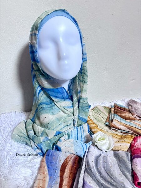 Voile Asma rainbow à strass