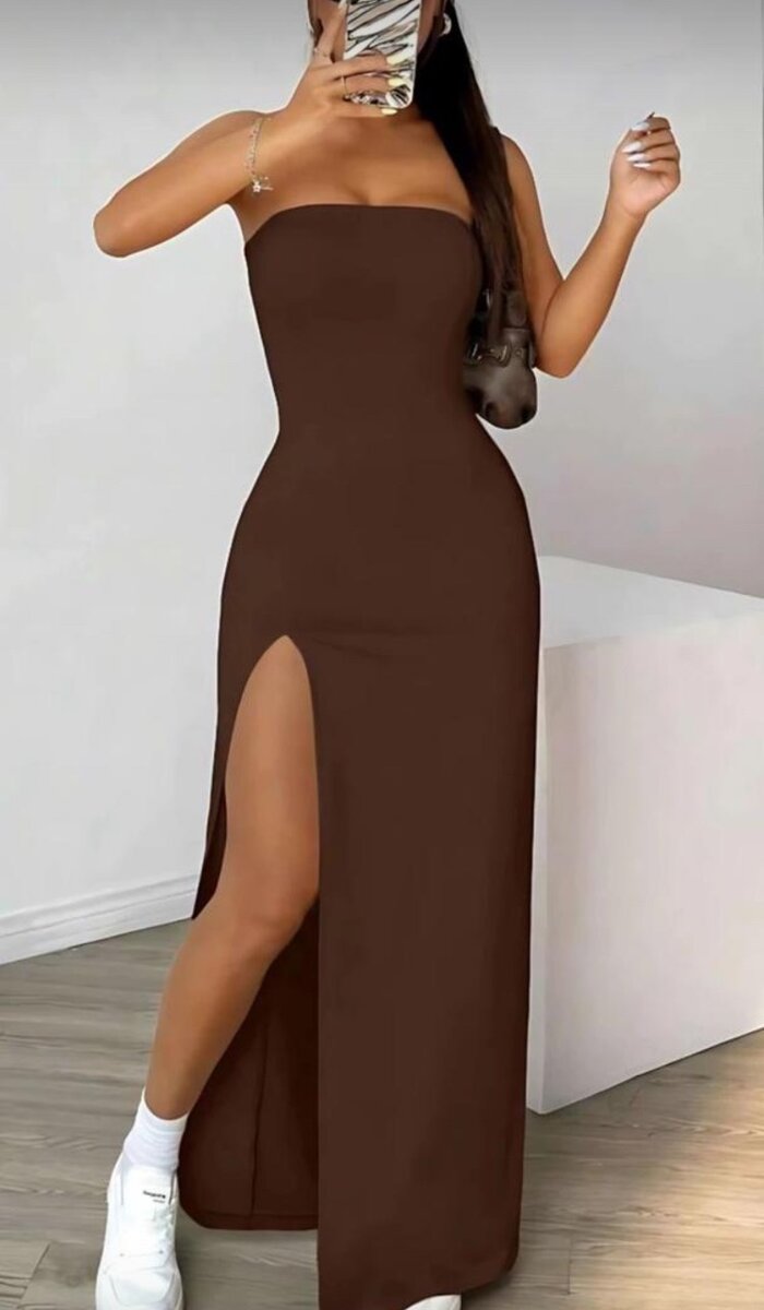 Robe Longue Fendue Élégante