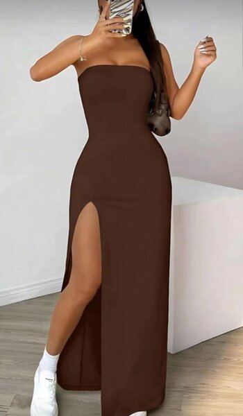 Robe Longue Fendue Élégante