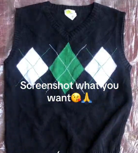 The vest is black
