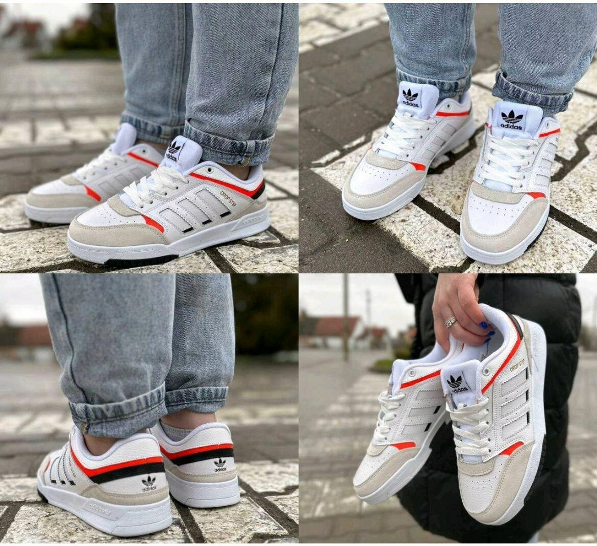Baskets blanches élégantes unisexes