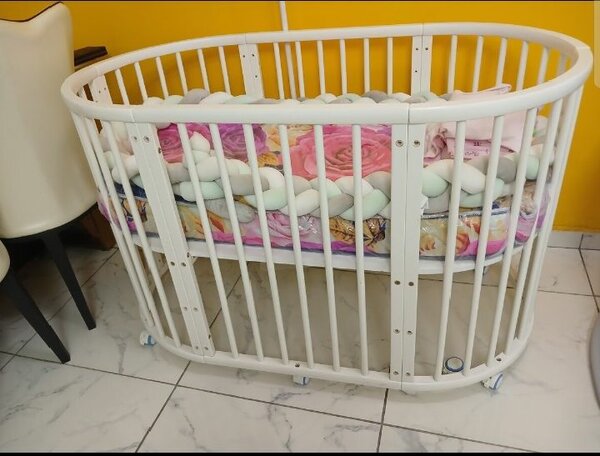 Berceau Ovale pour Bébé Blanc