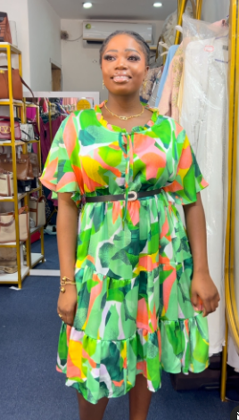 Green women's dress