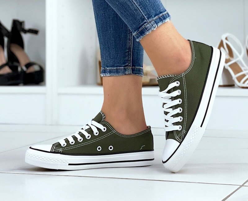Converse vert tréillis