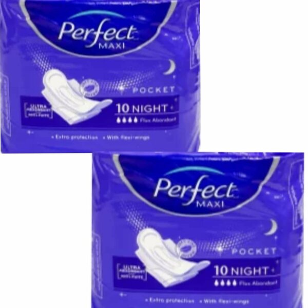Deux lots de Serviettes hygiéniques Perfect Maxi 10 pièces