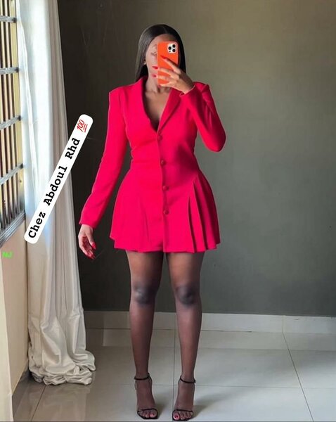 Robe blazer rouge élégante