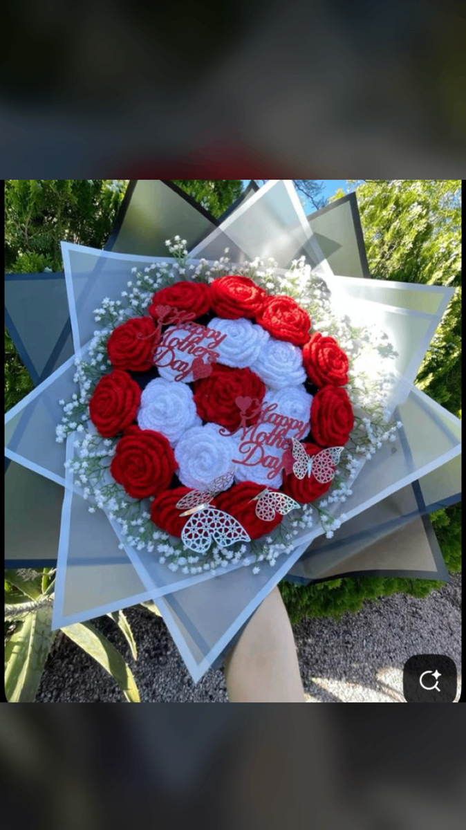 Fleurs en laine
