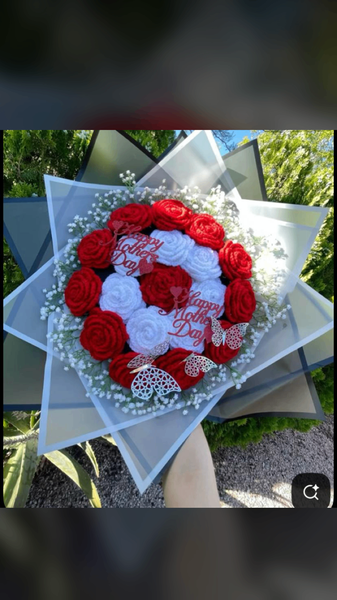 Fleurs en laine