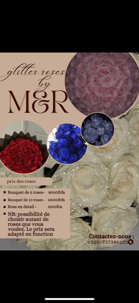 Glitter rose concept 