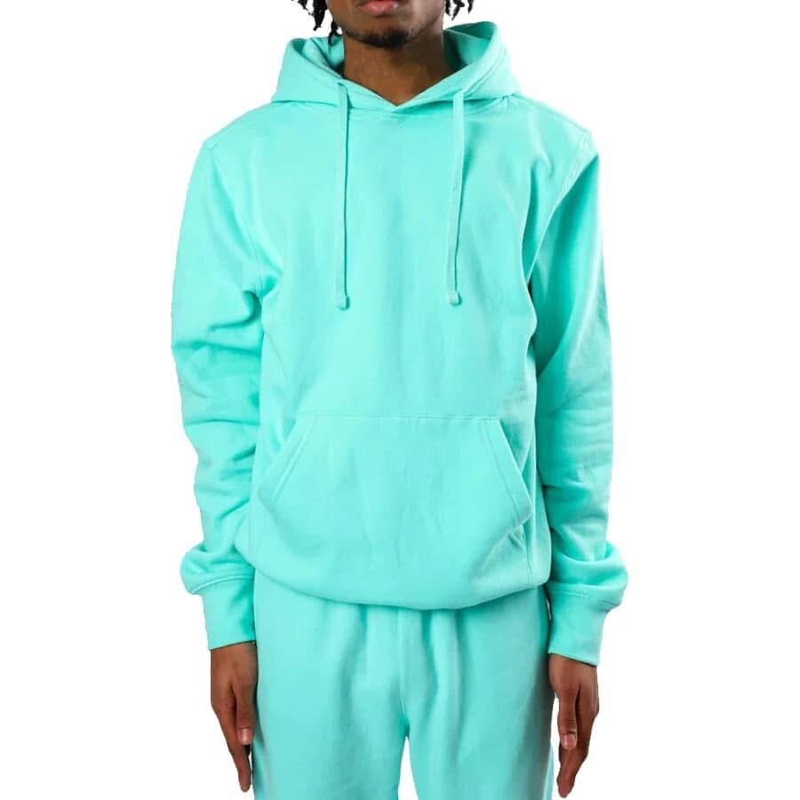 Sweat à capuche turquoise unisexe