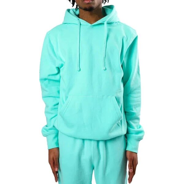 Sweat à capuche turquoise unisexe