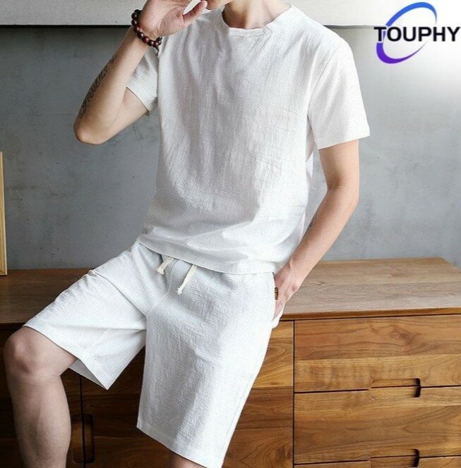 Ensemble Décontracté Blanc Homme