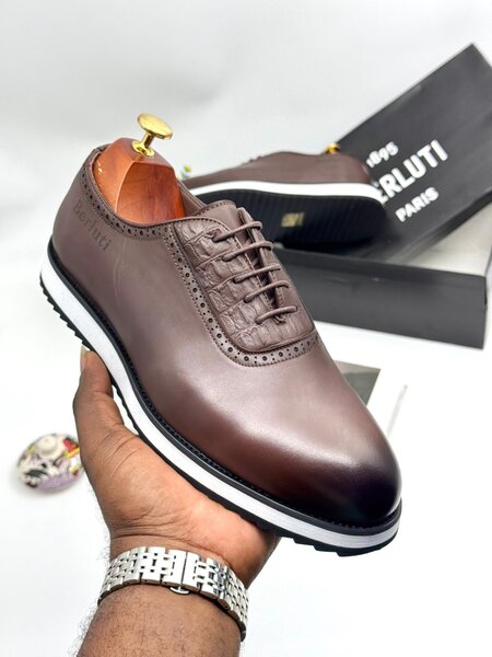 BERLUTI COFFEE AND WHITE