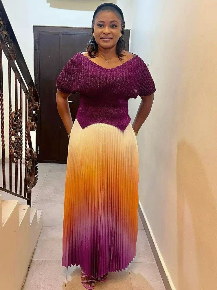 Robe longue dégradée élégante