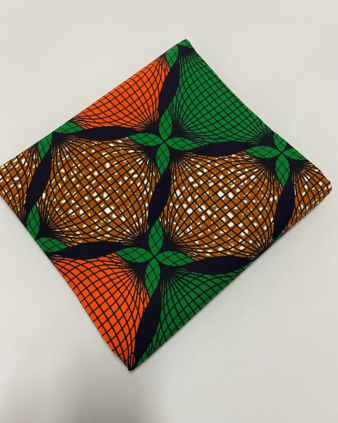 Tissu orange vert