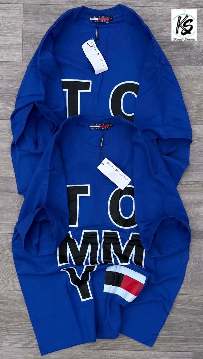 T-shirts unisex bleu imprimé