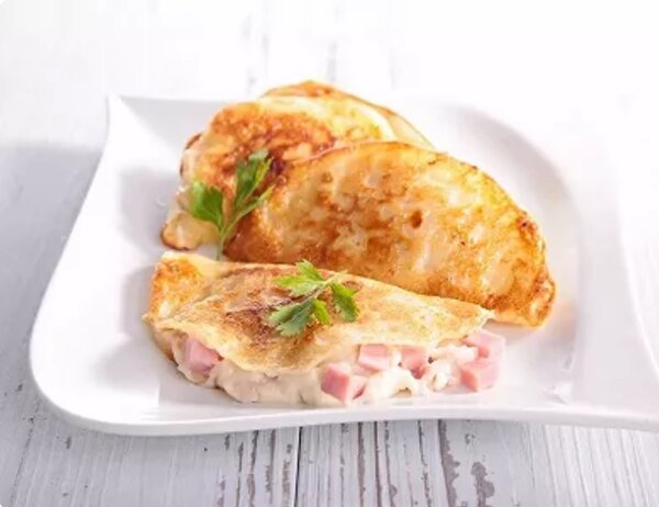 2Crêpes au jambon et fromage