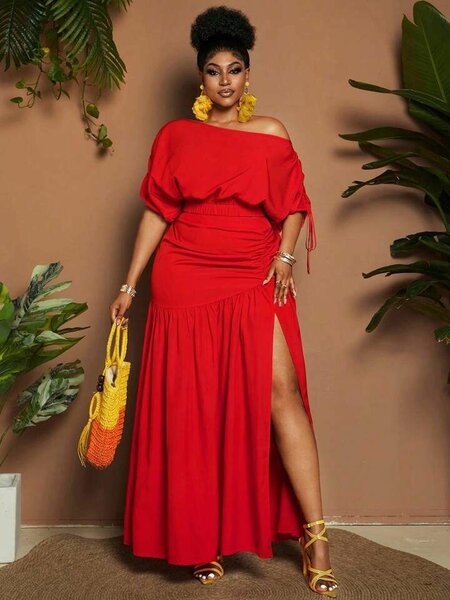 Robe Maxi Élégante Fendue