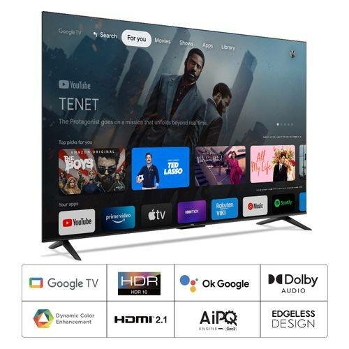 TCL Google TV LED  55 4K Ultra HD  55V6B  Noir