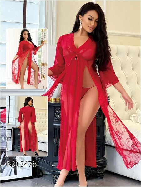 Robe de chambre en dentelle sexy