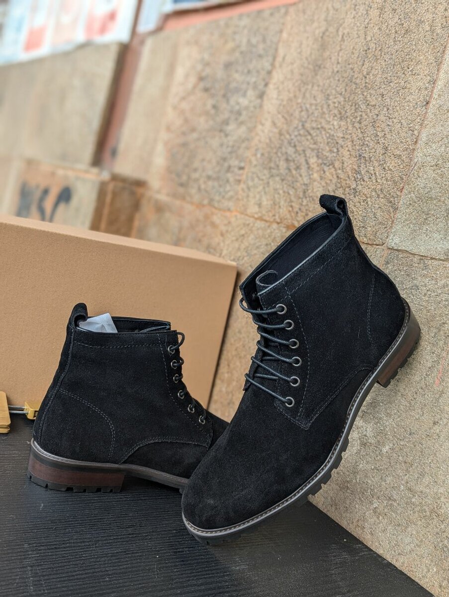 BERLUTI PARIS SUED BOOTS
