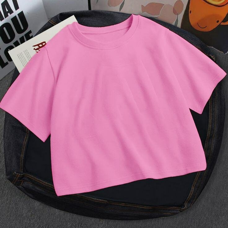 T-shirt rose décontracté
