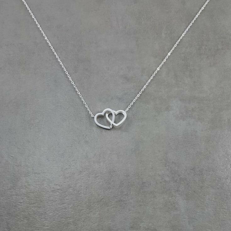 Collier Cœurs Entrelacés Argent
